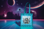 Cosmic Voyager Jute Tote - Image 3