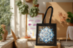 Celestial Bloom Jute Tote - Image 4